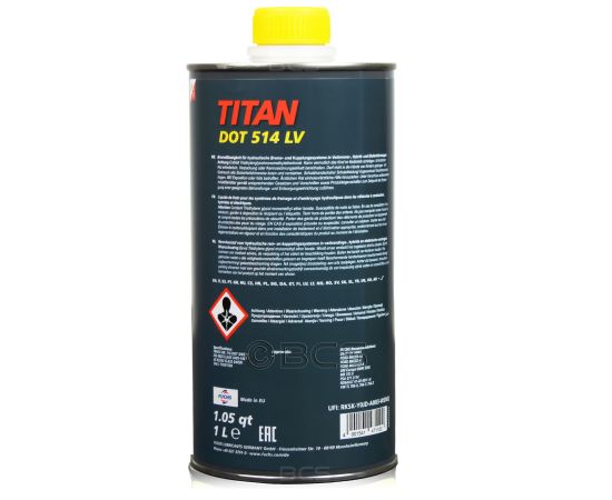 6 litrów FUCHS TITAN DOT 514 LV (DOT 4 ; DOT 5.1) - płyn hamulcowy - ZESTAW - TANIEJ, Opakowanie / zestaw: 6 litrów (6 x 1 litr), 3. zdjęcie - sklep olejefuchs.pl