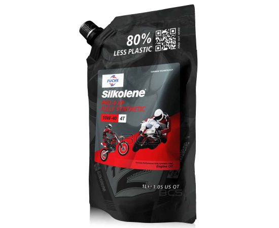 1 litr FUCHS SILKOLENE PRO 4 10W40 XP POUCH - syntetyczny (full synthetic) olej silnikowy (4T) do motocykli w worku, Opakowanie / zestaw: 1 litr - worek - sklep olejefuchs.pl