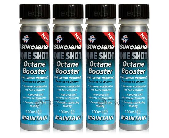 4 sztuki FUCHS SILKOLENE OCTANE BOOSTER - dodatek do paliwa - 100 ml - ZESTAW - TANIEJ, Opakowanie / zestaw: 100 ml x 4 - sklep olejefuchs.pl