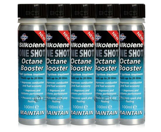 5 sztuk FUCHS SILKOLENE OCTANE BOOSTER - dodatek do paliwa - 100 ml - ZESTAW - TANIEJ, Opakowanie / zestaw: 100 ml x 5 - sklep olejefuchs.pl