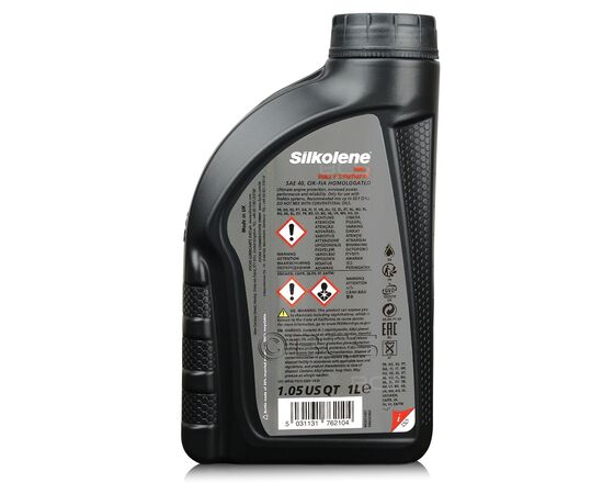 2 litry FUCHS SILKOLENE PRO 2 - syntetyczny (fully synthetic) olej silnikowy (2T) do motocykli, Opakowanie / zestaw: 2 litry (2 x 1 litr), Lepkość SAE: 40, 2. zdjęcie - sklep olejefuchs.pl