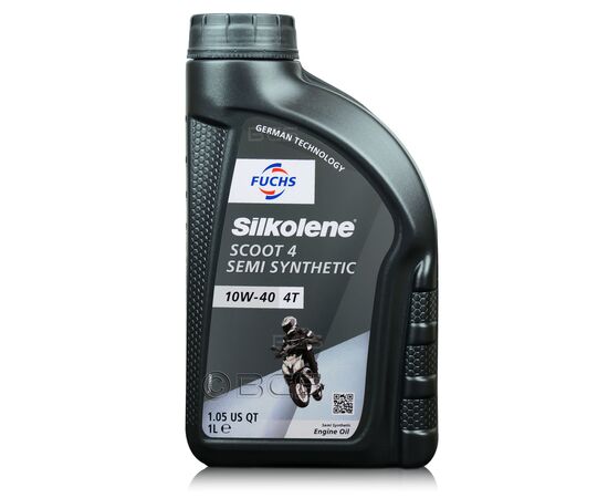 1 litr FUCHS SILKOLENE SCOOT 4 10W40 - półsyntetyczny olej silnikowy (4T) do skuterów, Opakowanie / zestaw: 1 litr, Lepkość SAE: 10W40 - sklep olejefuchs.pl