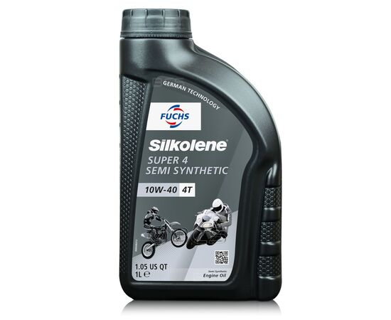 1 litr FUCHS SILKOLENE SUPER 4 10W40 - półsyntetyczny olej silnikowy (4T) do motocykli, Opakowanie / zestaw: 1 litr - sklep olejefuchs.pl