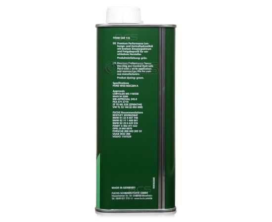 4 LITRY FUCHS TITAN CHF 11S - olej / płyn do wspomagania - ZESTAW - TANIEJ, Opakowanie / zestaw: 4 litry (4 x 1 litr), 2. zdjęcie 4 LITRY FUCHS TITAN CHF 11S - olej / płyn do wspomagania - ZESTAW - TANIEJ, Opakowanie / zestaw: 4 litry (4 x 1 litr), 2. zdjęcie - sklep olejefuchs.pl