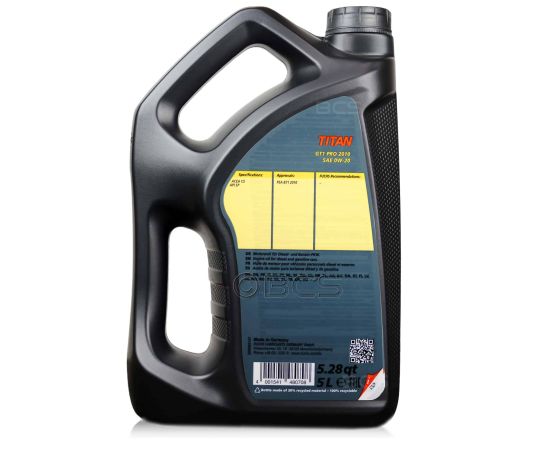 10 litrów FUCHS TITAN GT1 PRO 2010 0W20 PSA B71 2010 - olej silnikowy - ZESTAW - TANIEJ, Opakowanie / zestaw: 10 litrów (2 x 5 litrów), Lepkość SAE: 0W20, 2. zdjęcie - sklep olejefuchs.pl