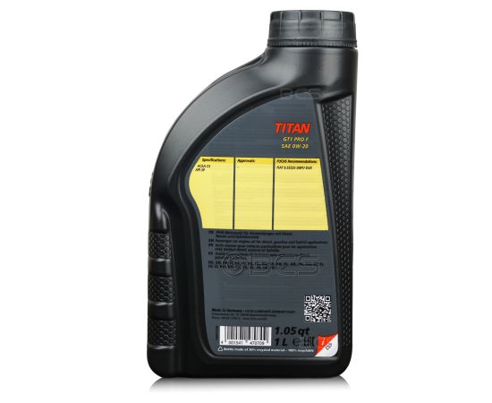 2 litry FUCHS TITAN GT1 PRO F 0W20 - olej silnikowy - ZESTAW - TANIEJ, Opakowanie / zestaw: 2 litry (2 x 1 litr), Lepkość SAE: 0W20, 2. zdjęcie - sklep olejefuchs.pl