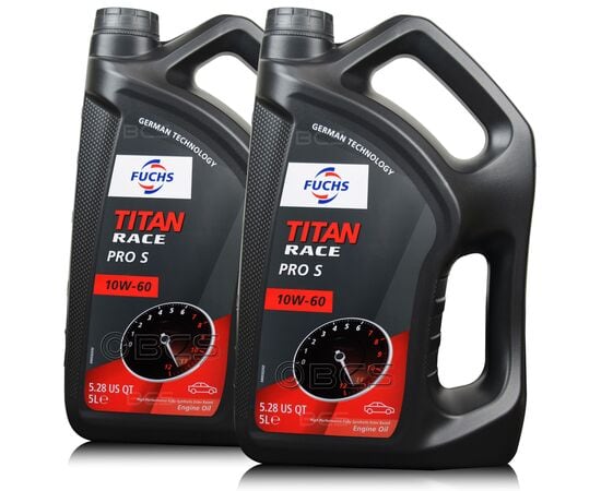 10 litrów FUCHS TITAN RACE PRO S 10W60 - syntetyczny (fully synthetic ester oil) olej silnikowy - ZESTAW - TANIEJ, Opakowanie / zestaw: 10 litrów (2 x 5 litrów), Lepkość SAE: 10W60 - sklep olejefuchs.pl