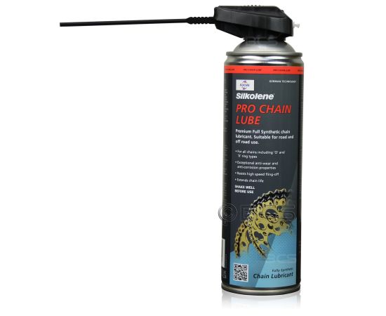 2 sztuki FUCHS SILKOLENE PRO CHAIN LUBE SPRAY - syntetyczny smar do łańcucha motocyklowego - 500 ml - ZESTAW - TANIEJ, Opakowanie / zestaw: 500 ml SPRAY x 2, 2. zdjęcie - sklep olejefuchs.pl