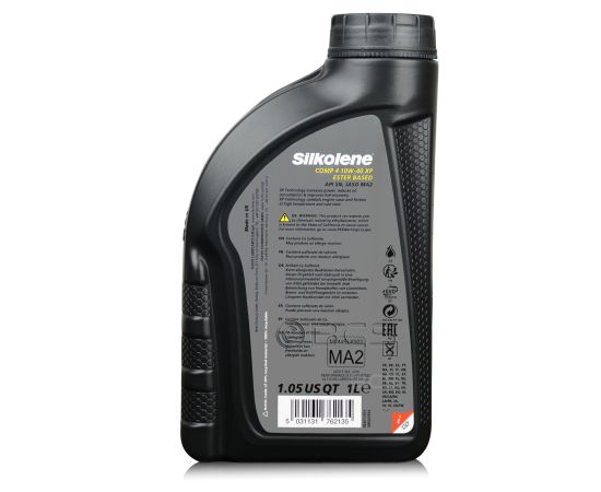 5 litrów FUCHS SILKOLENE COMP 4 10W40 XP - syntetyczny olej silnikowy (4T) do motocykli - ZESTAW - TANIEJ, Opakowanie / zestaw: 5 litrów (4 litry + 1 litr), Lepkość SAE: 10W40, 2. zdjęcie - sklep olejefuchs.pl