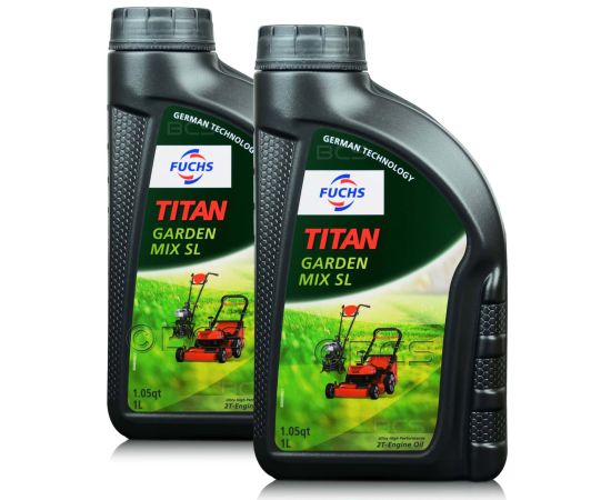 2 litry FUCHS TITAN GARDEN MIX SL - olej do mieszanek paliwowych w kosach i pilarkach spalinowych (2T) - ZESTAW - TANIEJ, Opakowanie / zestaw: 2 litry (2 x 1 litr) - sklep olejefuchs.pl
