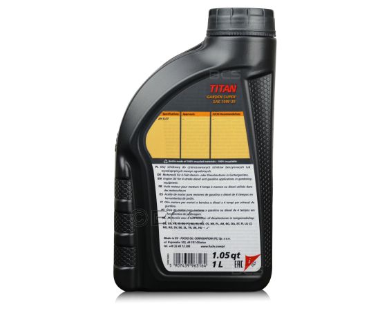 4 litry FUCHS TITAN GARDEN SUPER 10W30 - olej do narzędzi ogrodniczych z silnikami czterosuwowymi (4T) - ZESTAW - TANIEJ, Opakowanie / zestaw: 4 litry (4 x 1 litr), Lepkość SAE: 10W30, 2. zdjęcie 4 litry FUCHS TITAN GARDEN SUPER 10W30 - olej do narzędzi ogrodniczych z silnikami czterosuwowymi (4T) - ZESTAW - TANIEJ, Opakowanie / zestaw: 4 litry (4 x 1 litr), Lepkość SAE: 10W30, 2. zdjęcie - sklep olejefuchs.pl