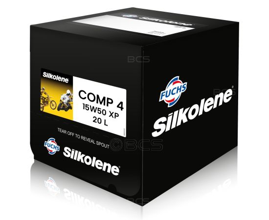 20 litrów FUCHS SILKOLENE COMP 4 15W50 XP - syntetyczny olej silnikowy (4T) do motocykli, Opakowanie / zestaw: 20 litrów, Lepkość SAE: 15W50 - sklep olejefuchs.pl