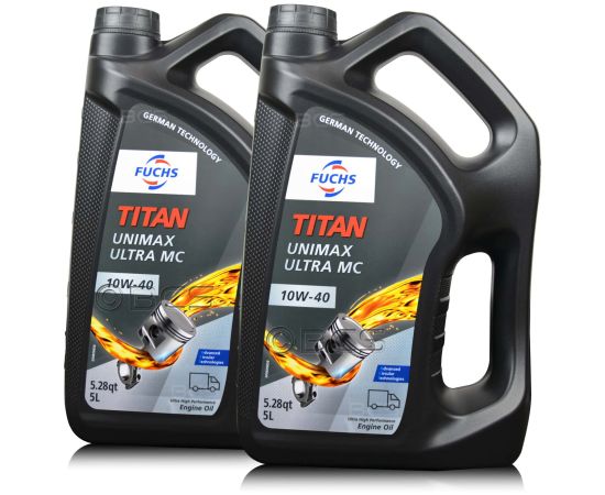 10 litrów FUCHS TITAN UNIMAX ULTRA MC 10W40 - olej silnikowy - ZESTAW - TANIEJ, Opakowanie / zestaw: 10 litrów (2 x 5 litrów) - sklep olejefuchs.pl