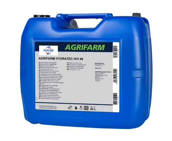 20 litrów FUCHS AGRIFARM HYDRATEC HVI 46 - olej hydrauliczny, Opakowanie / zestaw: 20 litrów - sklep olejefuchs.pl
