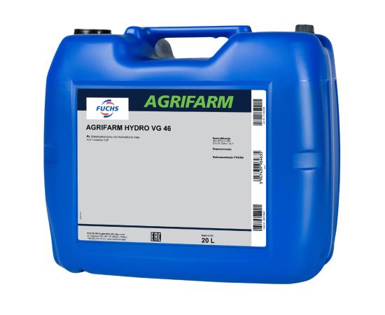 20 litrów FUCHS AGRIFARM HYDRO VG 46 - olej hydrauliczny do maszyn rolniczych, Opakowanie / zestaw: 20 litrów - sklep olejefuchs.pl