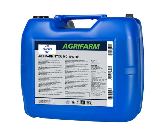 20 litrów FUCHS AGRIFARM STOU MC 10W40 - olej wielofunkcyjny silnikowo-przekładniowo-hydrauliczny, Opakowanie / zestaw: 20 litrów - sklep olejefuchs.pl