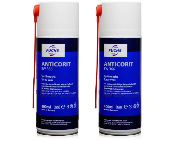 2 sztuki FUCHS ANTICORIT BW 366  SPRAY - woskowy środek antykorozyjny - 400 ml - ZESTAW - TANIEJ, Opakowanie / zestaw: 400 ml SPRAY x 2 - sklep olejefuchs.pl