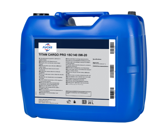 20 litrów FUCHS TITAN CARGO PRO 15C140 0W20 - olej silnikowy - sklep olejefuchs.pl