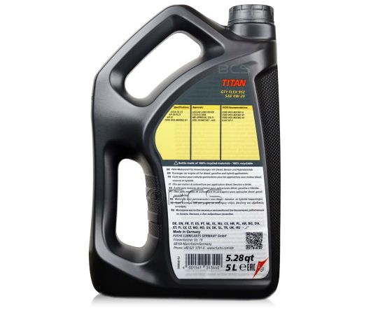 10 litrów FUCHS TITAN GT1 FLEX 952 0W20 FORD WSS-M2C952-A1 - olej silnikowy - ZESTAW - TANIEJ, Opakowanie / zestaw: 10 litrów (2 x 5 litrów), 2. zdjęcie - sklep olejefuchs.pl