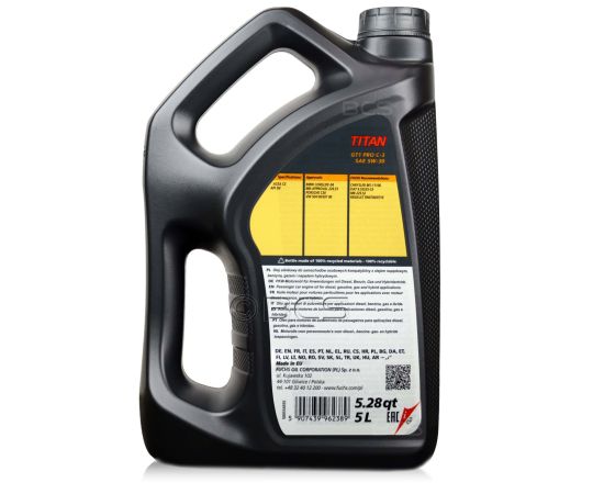 8 litrów FUCHS TITAN GT1 PRO C3 5W30 XTL - olej silnikowy - ZESTAW - TANIEJ, Opakowanie / zestaw: 8 litrów (5 litrów + 3 x 1 litr), 2. zdjęcie - sklep olejefuchs.pl