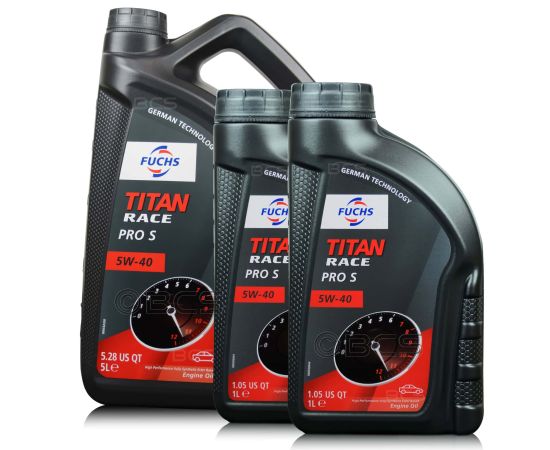 7 litrów FUCHS TITAN RACE PRO S 5W40 - w pełni syntetyczny (fully synthetic ester oil) olej silnikowy - ZESTAW - TANIEJ, Opakowanie / zestaw: 7 litrów (5 litrów + 2 litry), Lepkość SAE: 5W40 - sklep olejefuchs.pl