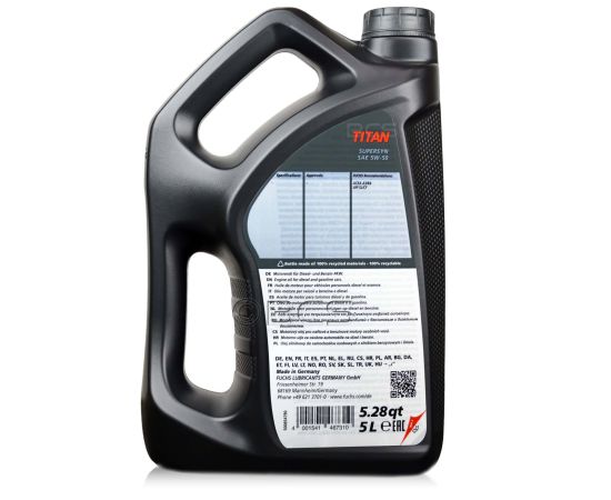 10 litrów FUCHS TITAN SUPERSYN 5W50 - olej silnikowy - ZESTAW - TANIEJ, Opakowanie / zestaw: 10 litrów (2 x 5 litrów), 2. zdjęcie - sklep olejefuchs.pl