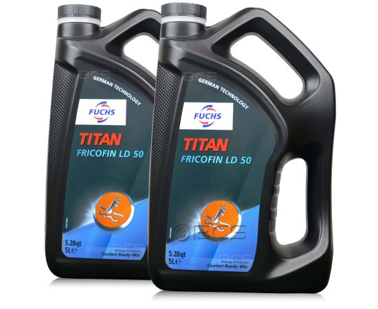 10 litrów FUCHS TITAN FRICOFIN LD 50 - gotowy płyn do chłodnic / płyn chłodniczy - ZESTAW - TANIEJ, Opakowanie / zestaw: 10 litrów (2 x 5 litrów) - sklep olejefuchs.pl