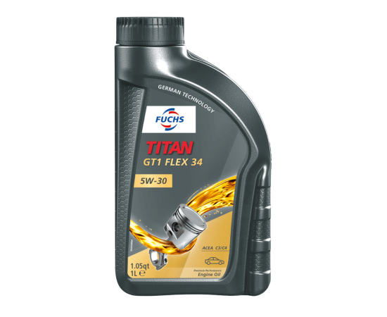 1 litr FUCHS TITAN GT1 FLEX 34 5W30 - ACEA C4 RN0720 MB 226.51 MB 229.51 - olej silnikowy, Opakowanie / zestaw: 1 litr - sklep olejefuchs.pl