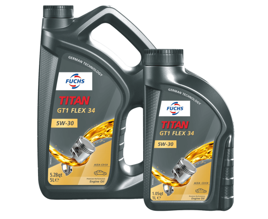 6 litrów FUCHS TITAN GT1 FLEX 34 5W30 - ACEA C4 RN0720 MB 226.51 MB 229.51 - olej silnikowy - ZESTAW - TANIEJ, Opakowanie / zestaw: 6 litrów (5 litrów + 1 litr) - sklep olejefuchs.pl