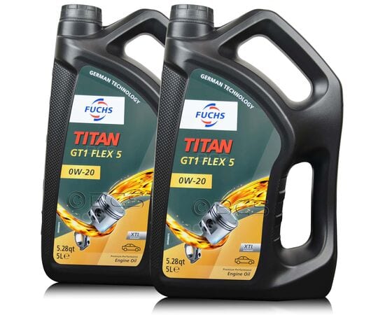 10 litrów FUCHS TITAN GT1 FLEX 5 0W20 XTL - olej silnikowy - ZESTAW - TANIEJ, Opakowanie / zestaw: 10 litrów (2 x 5 litrów) - sklep olejefuchs.pl