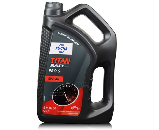 5 litrów FUCHS TITAN RACE PRO S 5W40 - syntetyczny (fully synthetic ester oil) olej silnikowy, Opakowanie / zestaw: 5 litrów, Lepkość SAE: 5W40 - sklep olejefuchs.pl