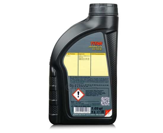 4 litry FUCHS TITAN SINTOPOID 4218 70W80 GL-5 (BMW G3) - olej przekładniowy - ZESTAW - TANIEJ, Opakowanie / zestaw: 4 litry (4 x 1 litr), 2. zdjęcie 4 litry FUCHS TITAN SINTOPOID 4218 70W80 GL-5 (BMW G3) - olej przekładniowy - ZESTAW - TANIEJ, Opakowanie / zestaw: 4 litry (4 x 1 litr), 2. zdjęcie - sklep olejefuchs.pl