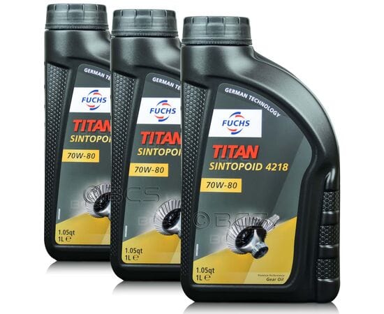 3 litry FUCHS TITAN SINTOPOID 4218 70W80 GL-5 (BMW G3) - olej przekładniowy - ZESTAW - TANIEJ, Opakowanie / zestaw: 3 litry (3 x 1 litr) - sklep olejefuchs.pl