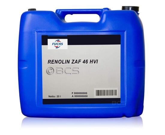 FUCHS RENOLIN ZAF 46 HVI - mineralny bezcynkowy olej hydrauliczny - 20 litrów, Opakowanie / zestaw: 20 litrów, ISO VG: 46 - sklep olejefuchs.pl