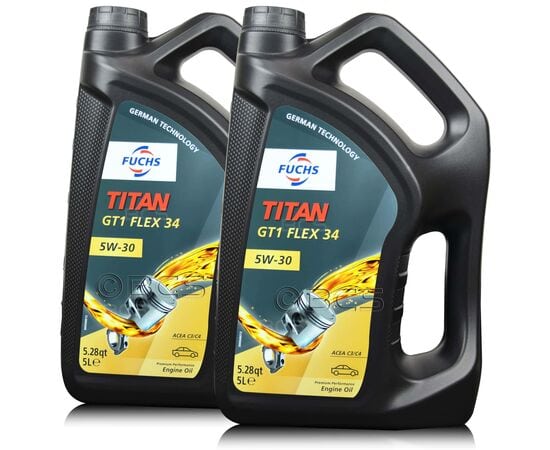 10 litrów FUCHS TITAN GT1 FLEX 34 5W30 - ACEA C4 - olej silnikowy - ZESTAW - TANIEJ, Opakowanie / zestaw: 10 litrów (2 x 5 litrów) - sklep olejefuchs.pl