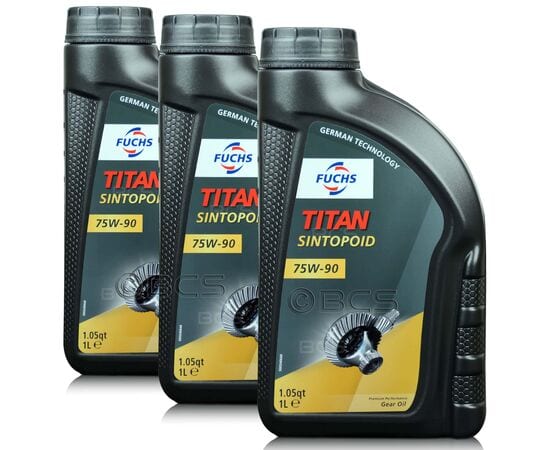 FUCHS TITAN SINTOPOID 75W90 GL-5 - olej przekładniowy - ZESTAW - 3 litry - TANIEJ, Opakowanie / zestaw: 3 litry (3 x 1 litr) - sklep olejefuchs.pl
