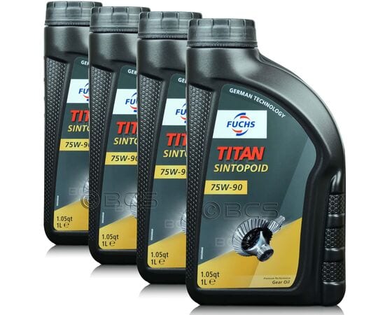 4 litry FUCHS TITAN SINTOPOID 75W90 GL-5 - olej przekładniowy - ZESTAW - TANIEJ, Opakowanie / zestaw: 4 litry (4 x 1 litr) - sklep olejefuchs.pl