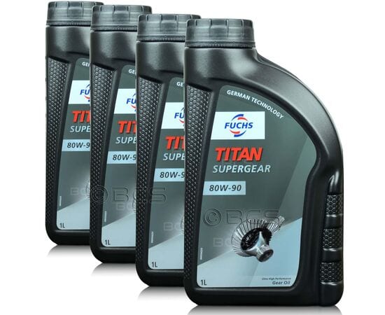 4 litry FUCHS TITAN SUPERGEAR 80W90 - olej przekładniowy - ZESTAW - TANIEJ, Opakowanie / zestaw: 4 litry (4 x 1 litr) - sklep olejefuchs.pl