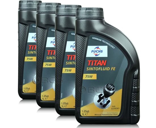 4 litry FUCHS TITAN SINTOFLUID FE 75W GL-4 - olej przekładniowy - ZESTAW - TANIEJ, Opakowanie / zestaw: 4 litry (4 x 1 litr) - sklep olejefuchs.pl