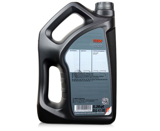 5 litrów FUCHS TITAN SUPERSYN 5W50 - olej silnikowy, Opakowanie / zestaw: 5 litrów, 2. zdjęcie - sklep olejefuchs.pl