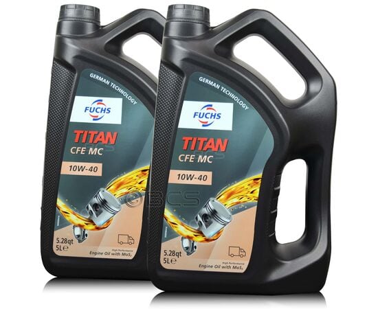 FUCHS TITAN CFE MC 10W40 - olej silnikowy z molibdenem - 10 litrów - TANIEJ, Opakowanie / zestaw: 10 litrów (2 x 5 litrów) - sklep olejefuchs.pl