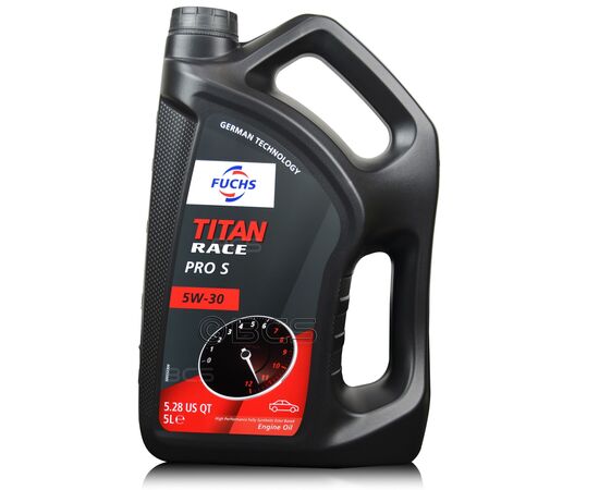 5 litrów FUCHS TITAN RACE PRO S 5W30 - syntetyczny (fully synthetic ester oil) olej silnikowy, Opakowanie / zestaw: 5 litrów, Lepkość SAE: 5W30 - sklep olejefuchs.pl