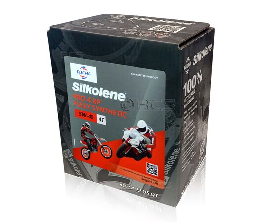 4 litry FUCHS SILKOLENE PRO 4 5W40 XP - syntetyczny (full synthetic) olej silnikowy (4T) do motocykli, Opakowanie / zestaw: 4 litry - sklep olejefuchs.pl