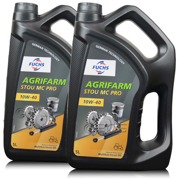 10 litrów FUCHS AGRIFARM STOU MC PRO 10W40 - olej wielofunkcyjny silnikowo-przekładniowo-hydrauliczny - ZESTAW -  TANIEJ, Opakowanie / zestaw: 10 litrów (2 x 5 litrów) - sklep olejefuchs.pl
