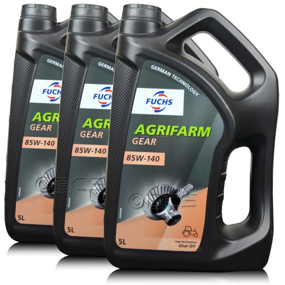15 litrów FUCHS AGRIFARM GEAR 85W140 - olej przekładniowy - ZESTAW - TANIEJ, Opakowanie / zestaw: 15 litrów (3 x 5 litrów) - sklep olejefuchs.pl