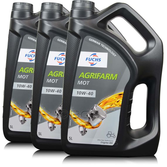 15 litrów FUCHS AGRIFARM MOT 10W40 - olej silnikowy - ZESTAW - TANIEJ, Opakowanie / zestaw: 15 litrów (3 x 5 litrów) - sklep olejefuchs.pl