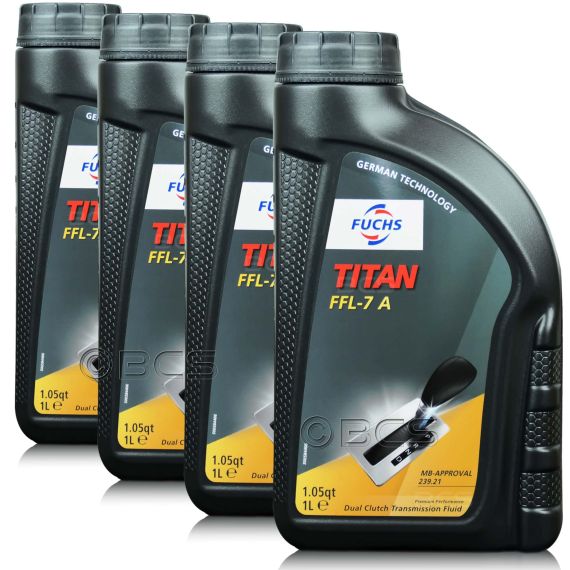4 litry FUCHS TITAN FFL-7A - olej do skrzyń dwusprzęgłowych GETRAG z mokrym sprzęgłem MB 239.21 - ZESTAW - TANIEJ, Opakowanie / zestaw: 4 litry (4 x 1 litr) - sklep olejefuchs.pl
