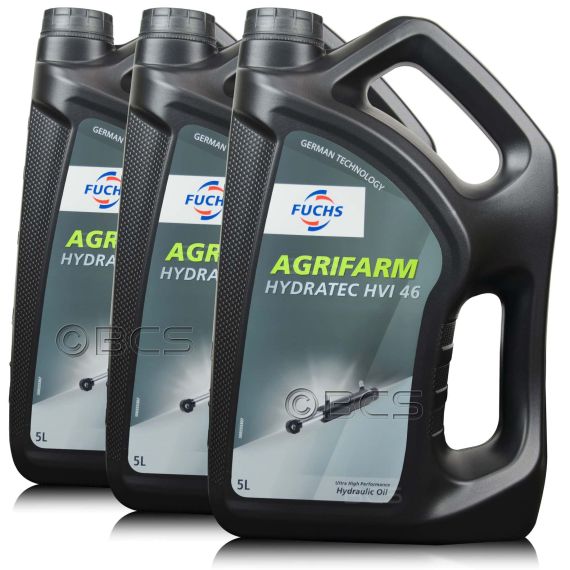 15 litrów FUCHS AGRIFARM HYDRATEC HVI 46 - olej hydrauliczny - ZESTAW - TANIEJ, Opakowanie / zestaw: 15 litrów (3 x 5 litrów) - sklep olejefuchs.pl