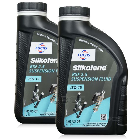 2 litry FUCHS SILKOLENE RSF 2,5 (ISO 15) - olej do amortyzatorów w motocyklach - ZESTAW - TANIEJ, Nazwa: RSF 2,5 (ISO 15), Opakowanie / zestaw: 2 litry (2 x 1 litr) - sklep olejefuchs.pl
