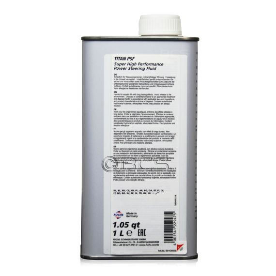 2 litry FUCHS TITAN PSF - olej / płyn do wspomagania Mercedes MB 236.3 - ZESTAW - TANIEJ, Opakowanie / zestaw: 2 litry (2 x 1 litr), 3. zdjęcie - sklep olejefuchs.pl